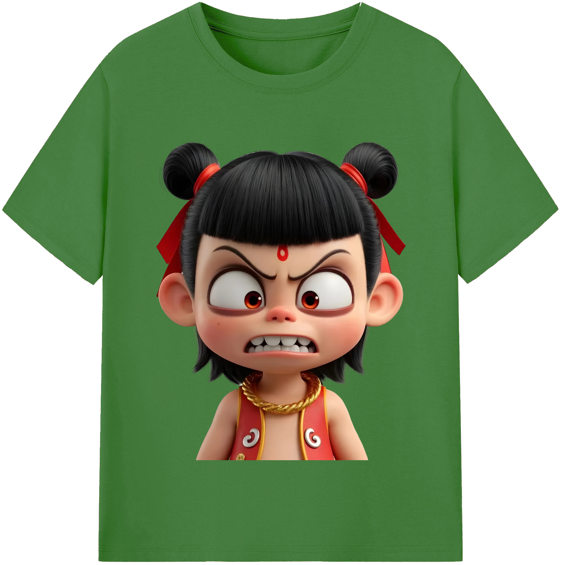 （画像用） Ne Zha 2 ナタ 魔童の大暴れ レディースカジュアルプリントTシャツ（綿100％）